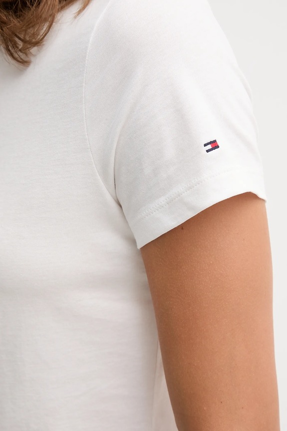 Tommy Hilfiger t-shirt bawełniany WW0WW47460 biały
