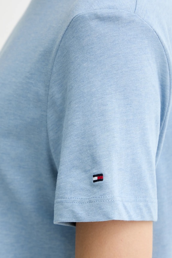 Βαμβακερό μπλουζάκι Tommy Hilfiger WW0WW47460 μπλε