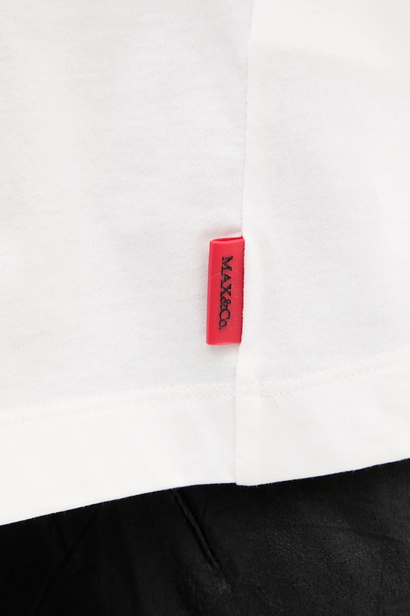 MAX&Co. t-shirt bawełniany 2526976023200 biały