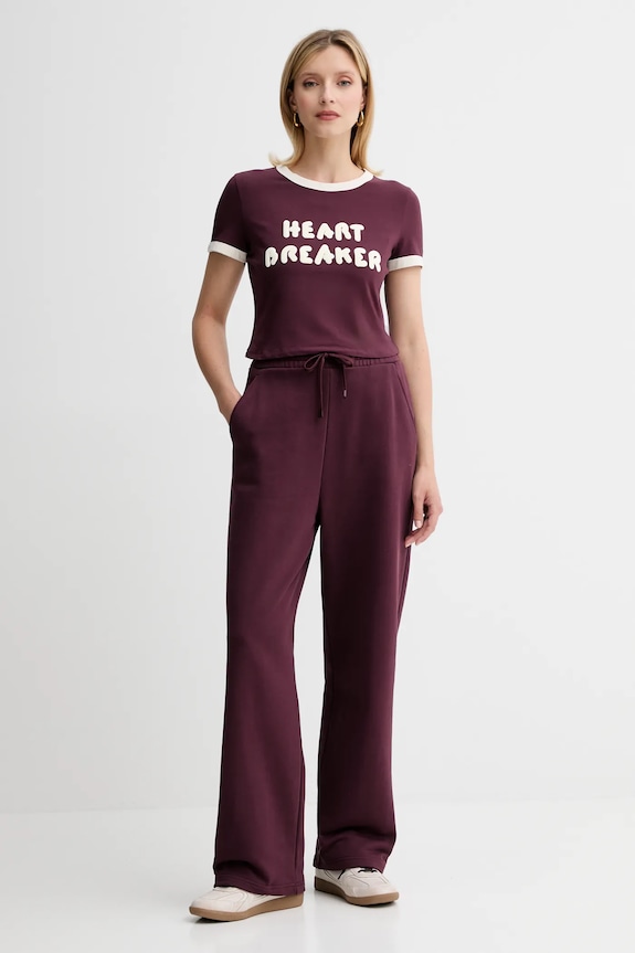 MAX&Co. t-shirt 2528946012200 bordowy AW25