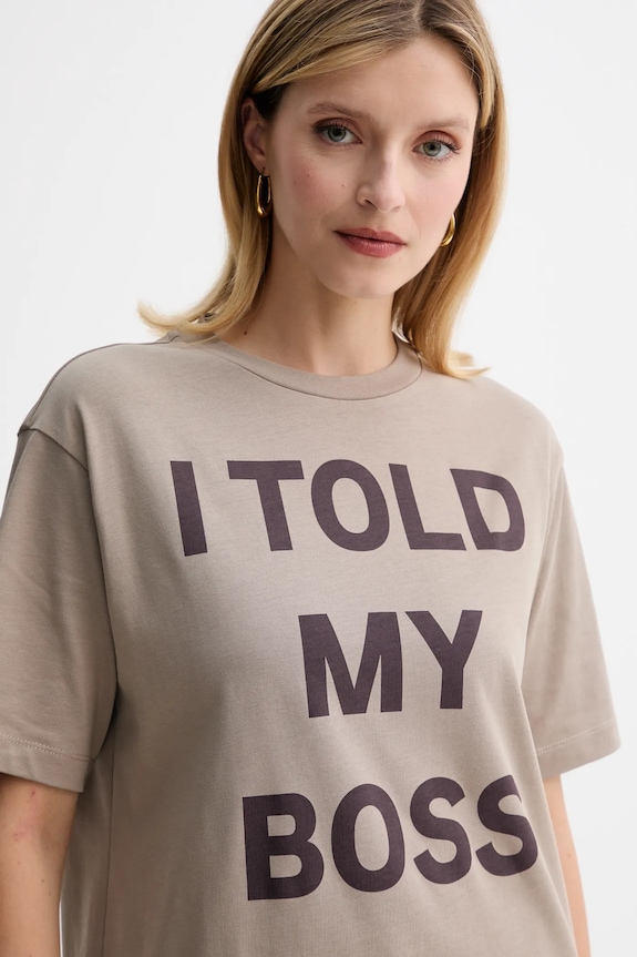 MAX&Co. t-shirt bawełniany beżowy 2528976032200