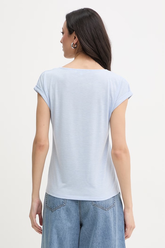 Odzież Morgan T-shirt damski z wiskozą DAYA niebieski