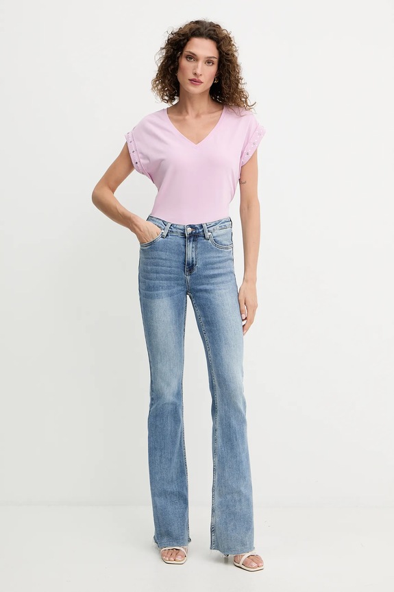 Morgan t-shirt DGLOW różowy AW25