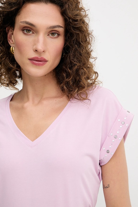Morgan t-shirt różowy DGLOW