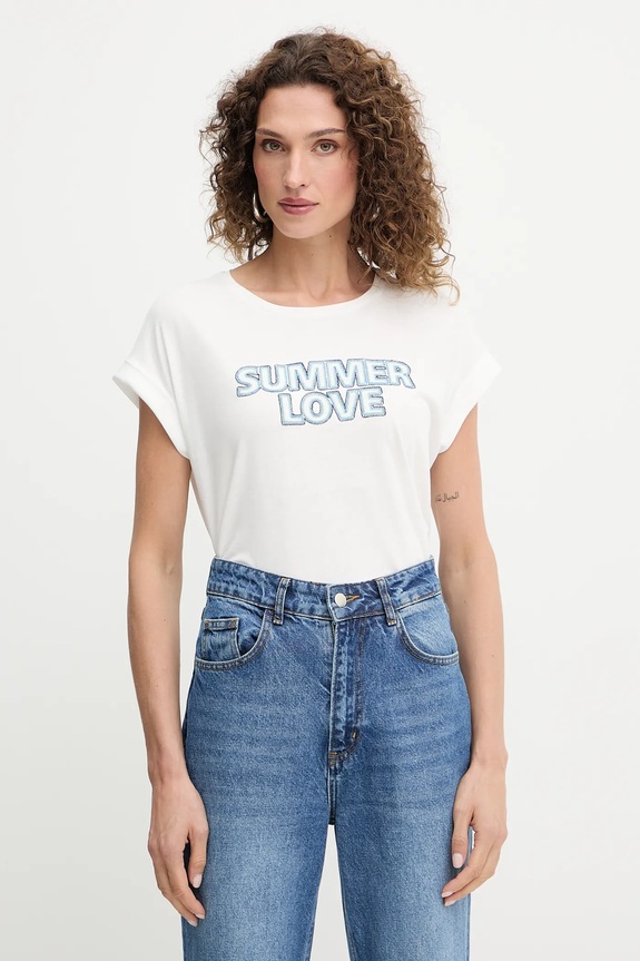 Morgan t-shirt aplikacja biały DSUMO