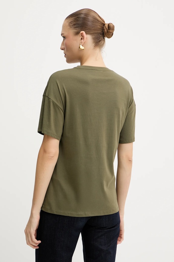 Odzież Liu Jo t-shirt bawełniany MF5347.JS923 zielony
