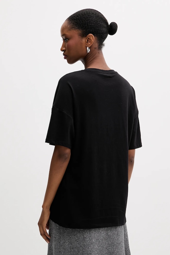 Odzież Liu Jo t-shirt bawełniany MF5347.JS923 czarny