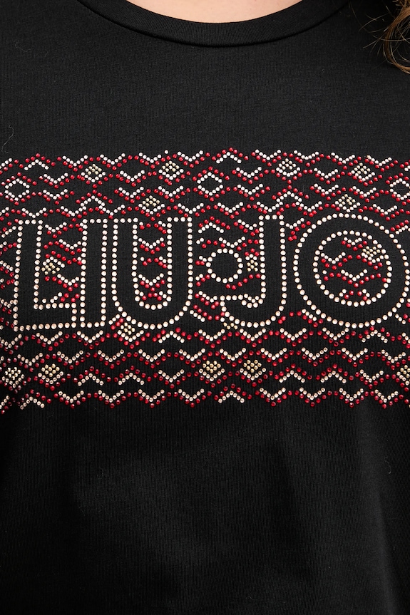 Liu Jo t-shirt bawełniany MF5456.JS923 czarny
