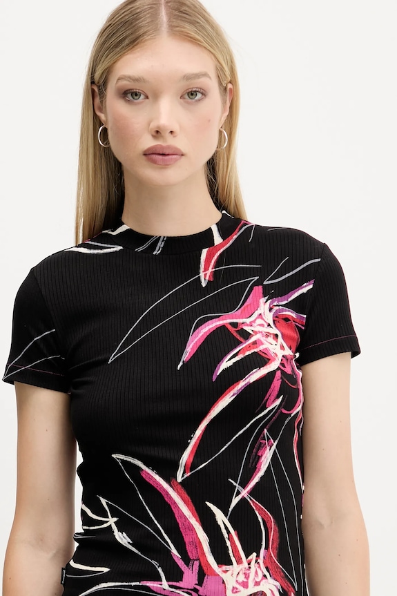 Tričko Desigual LALA čierna 25WWTK16
