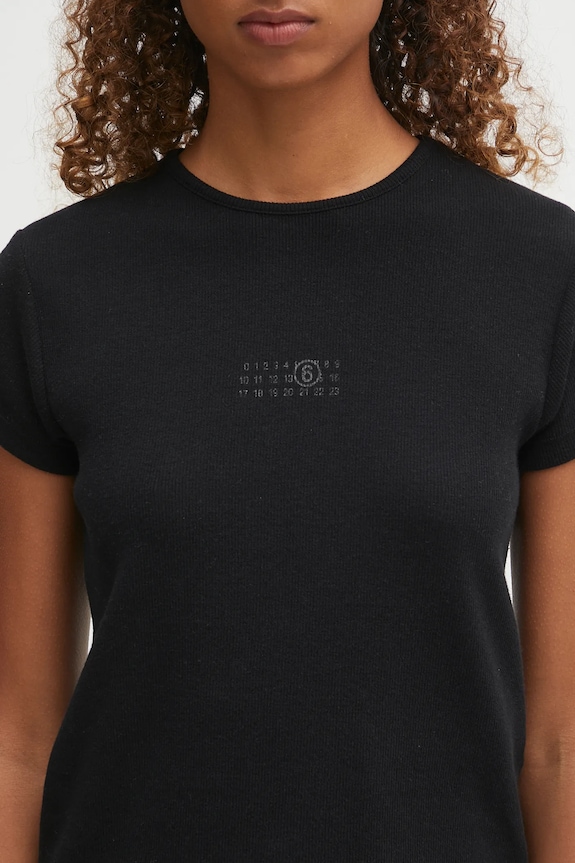 MM6 Maison Margiela wool blend t-shirt black S52GC0357.M20122.900