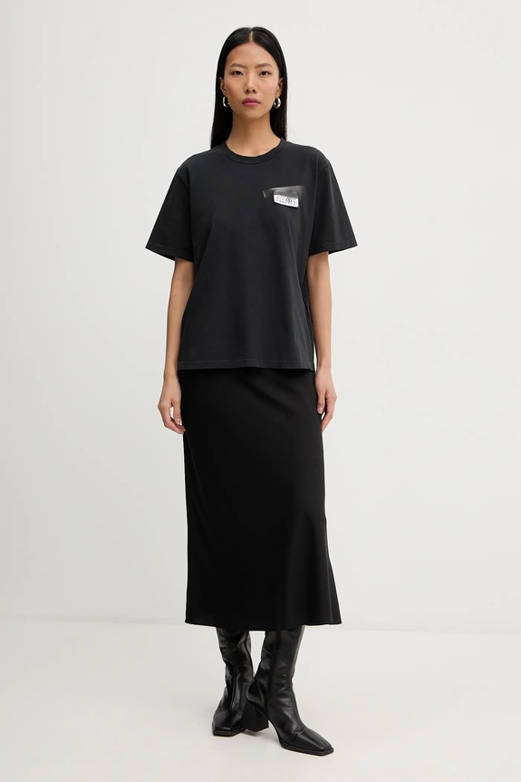 Bavlněné tričko MM6 Maison Margiela S62GD0210.M20115.900 černá AW25