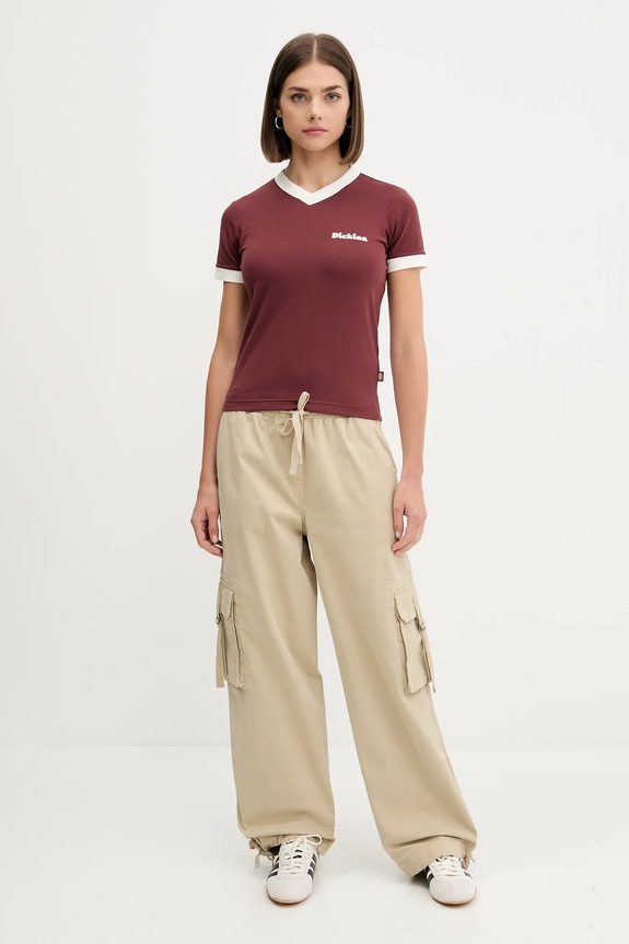 Dickies t-shirt DK0A87Q9 bordowy AW25