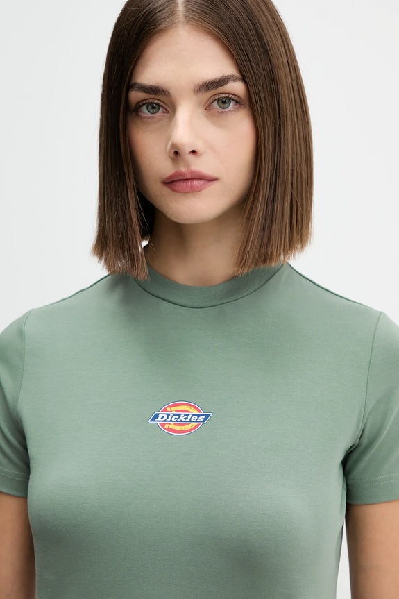 Bavlnené tričko Dickies zelená DK0A4XPO
