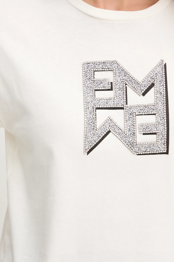 Βαμβακερό μπλουζάκι Marella Emme by Marella μπεζ 2525976021200