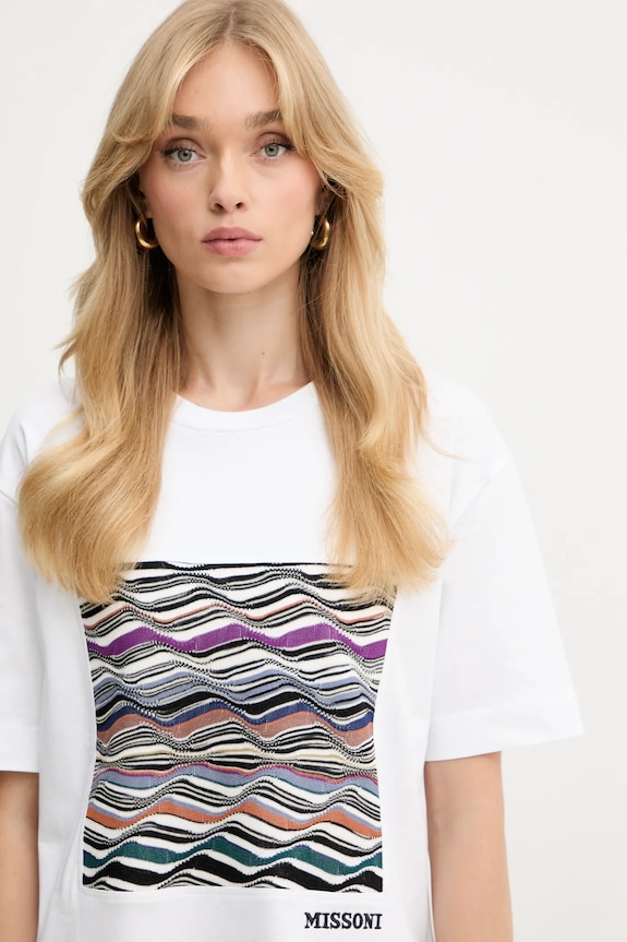 Хлопковая футболка Missoni белый DS25WL06.BJ00PJ