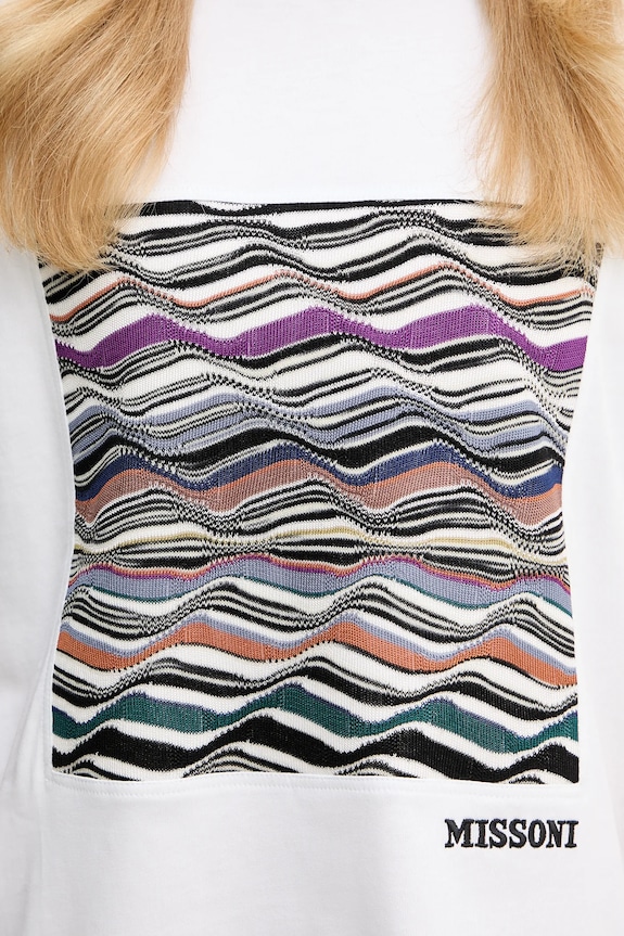 Хлопковая футболка Missoni DS25WL06.BJ00PJ белый