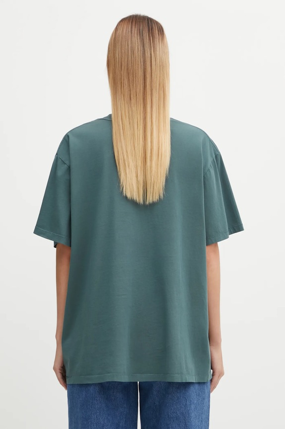 Clothing Anine Bing cotton t-shirt ashton A.08.10133 turquoise