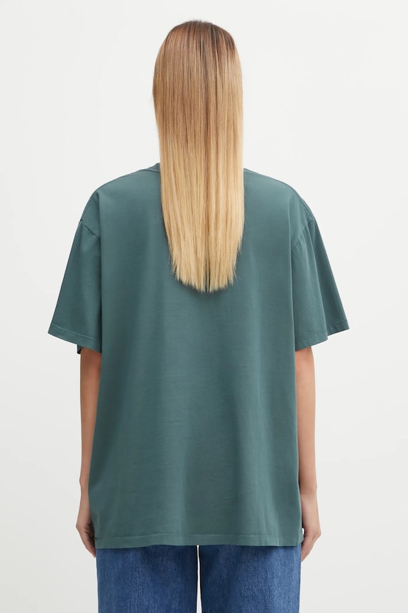 Clothing Anine Bing cotton t-shirt ashton A.08.10133 turquoise