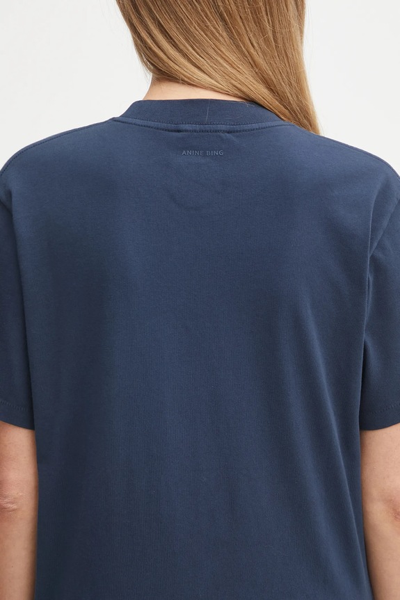 Anine Bing cotton t-shirt lili A.08.11206 navy