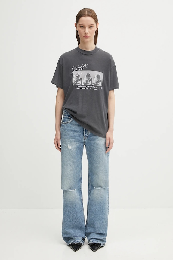 Anine Bing cotton t-shirt ashton black A.08.11304