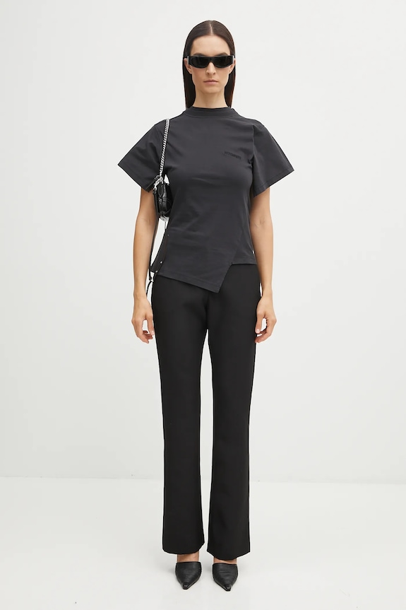 VETEMENTS cotton t-shirt Logo Shifted WH76TR590B black