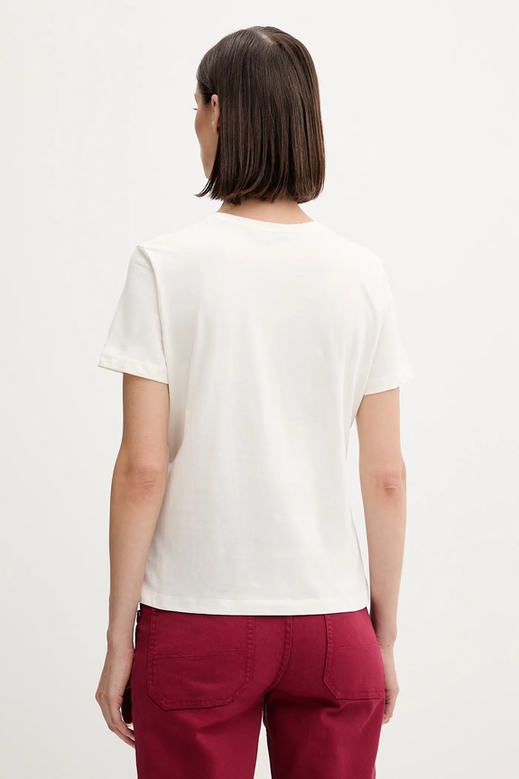 Oblečenie Bavlnené tričko Tommy Hilfiger WW0WW46120 béžová