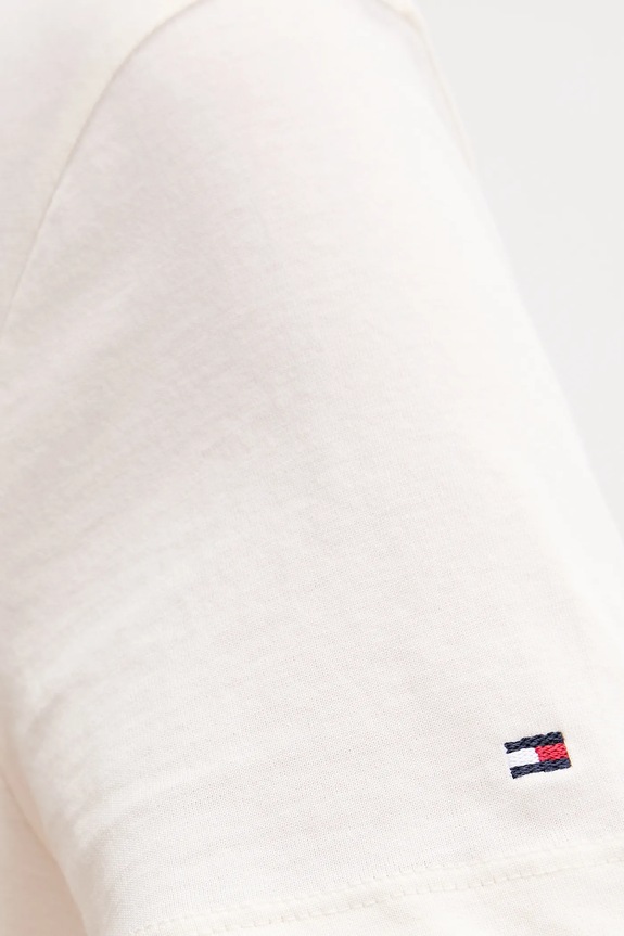 Bavlnené tričko Tommy Hilfiger WW0WW46120 béžová