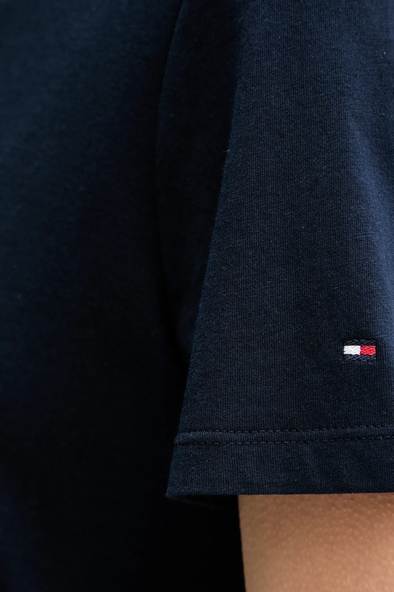 Bavlnené tričko Tommy Hilfiger WW0WW46120 tmavomodrá