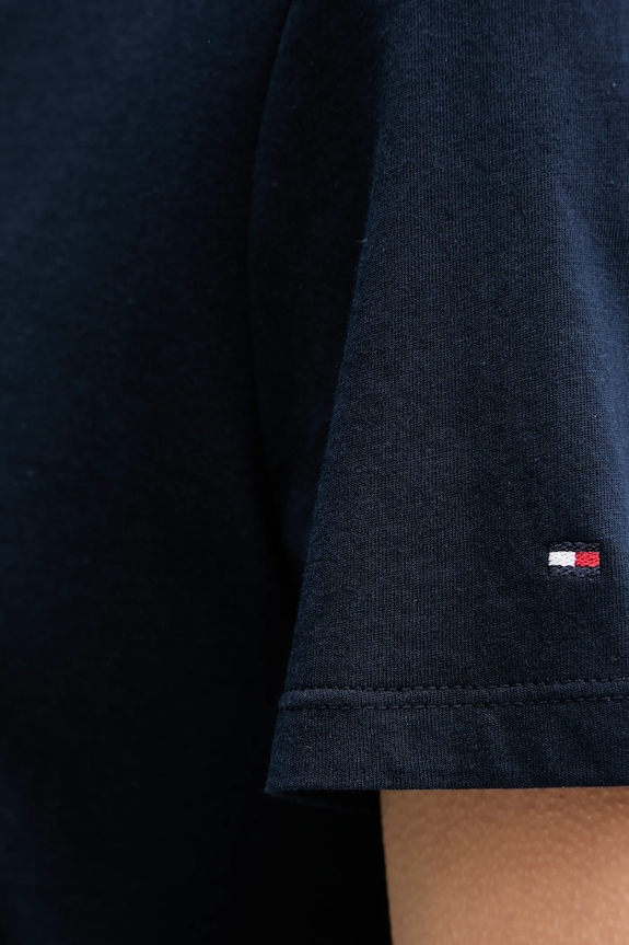 Bavlnené tričko Tommy Hilfiger WW0WW46120 tmavomodrá
