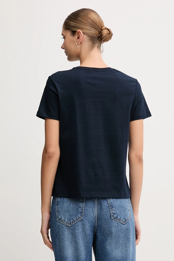 Oblečení Bavlněné tričko Tommy Hilfiger WW0WW46153 námořnická modř