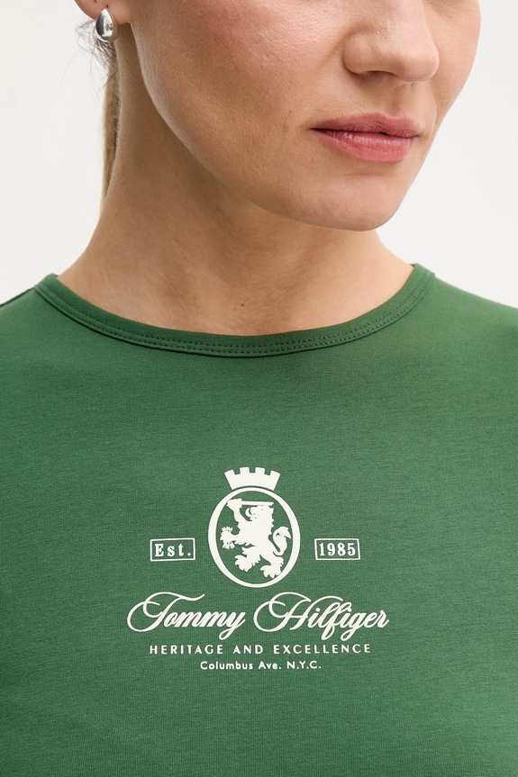 Tommy Hilfiger tricou verde WW0WW47316