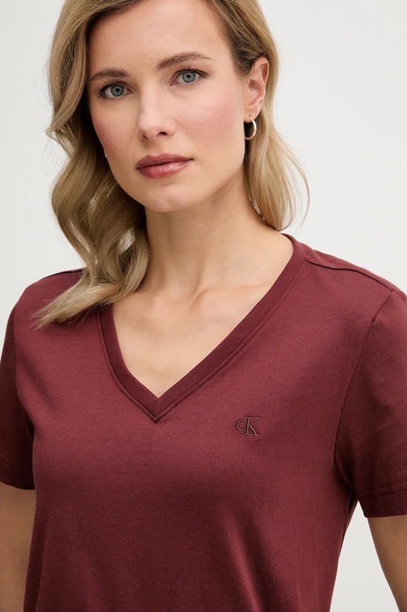 Calvin Klein Jeans t-shirt in cotone rosso LV047B205G