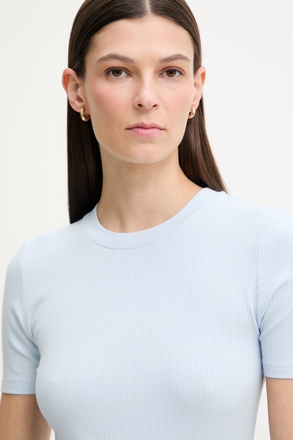 Calvin Klein tricou de damă cu modal albastru LV044D246G