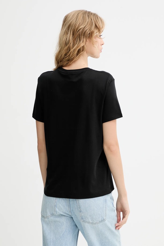 Oblečenie Bavlnené tričko Calvin Klein LV044D201G čierna
