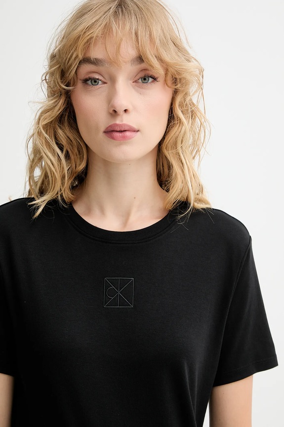Bavlnené tričko Calvin Klein čierna LV044D201G