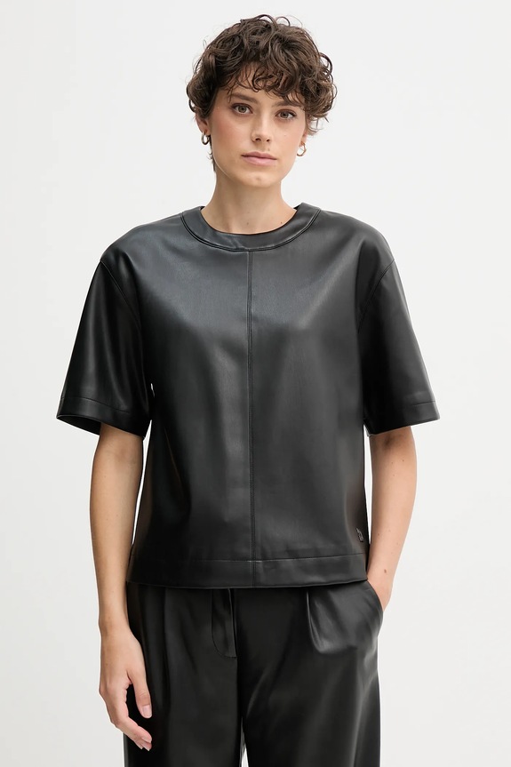 Calvin Klein Jeans bluză uni negru LV044D113G