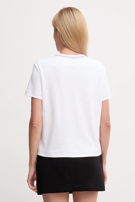 Ρούχα Βαμβακερό μπλουζάκι Calvin Klein Jeans LV047D213G λευκό