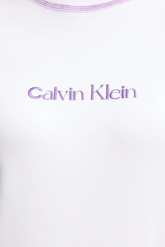 Βαμβακερό μπλουζάκι Calvin Klein Jeans LV047D213G λευκό