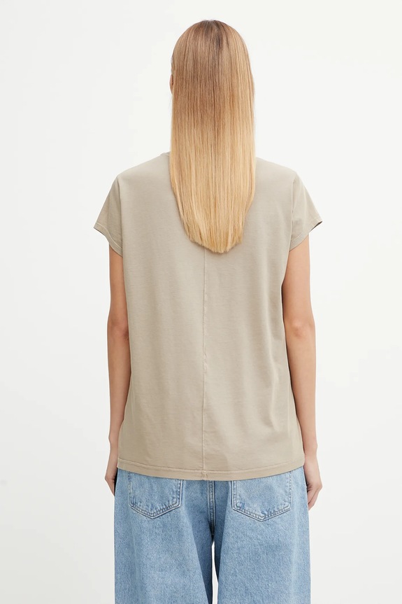 Odzież Rick Owens DRKSHDW t-shirt bawełniany Small Level T DS02E7208.RN beżowy