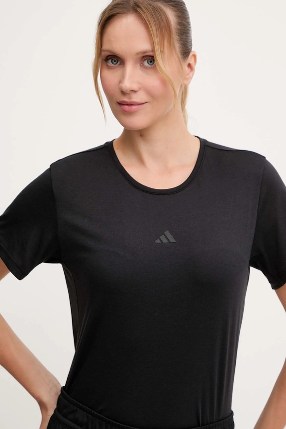 Majica kratkih rukava za jogu adidas Performance Motion crna JM4479