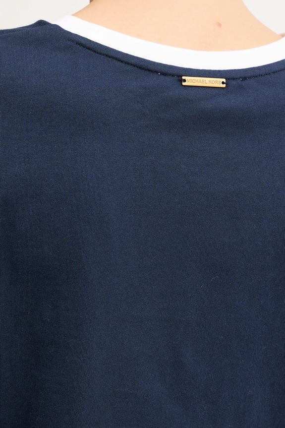 MICHAEL Michael Kors t-shirt bawełniany MF551WN2ZU granatowy