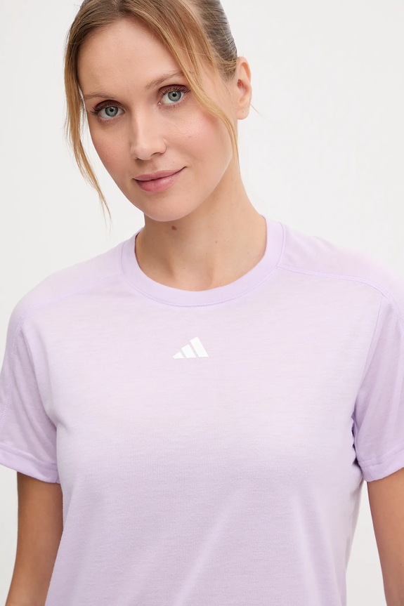 Majica kratkih rukava za trening adidas Performance Aeroready Wourkout Essentials ljubičasta JY4574