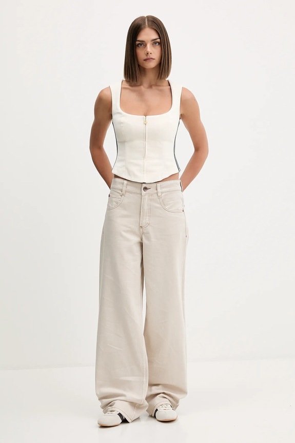 adidas Originals top Velvet KF4692 bézs AW25