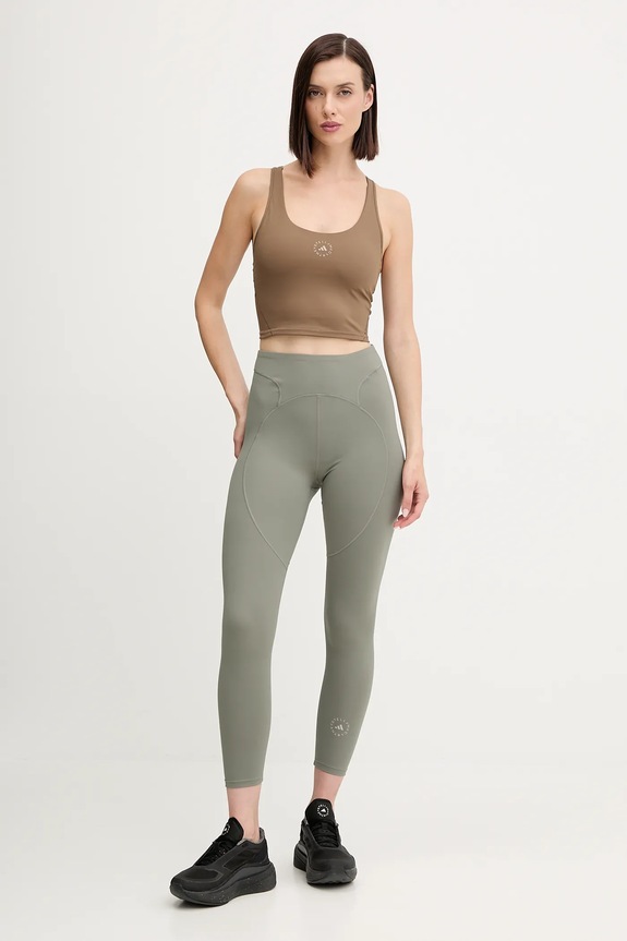 Tréningový top adidas by Stella McCartney JW1998 hnedá AW25