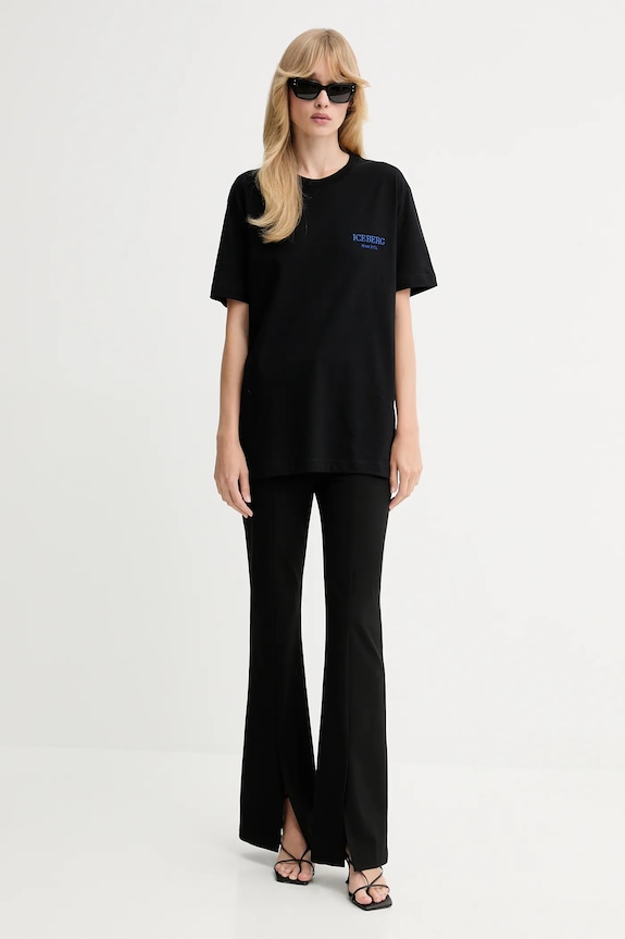 Pamučna majica Iceberg F046.6327. crna AW25