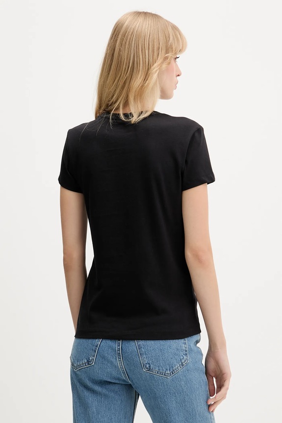 Oblečenie Bavlnené tričko Karl Lagerfeld Jeans A4W17002 čierna