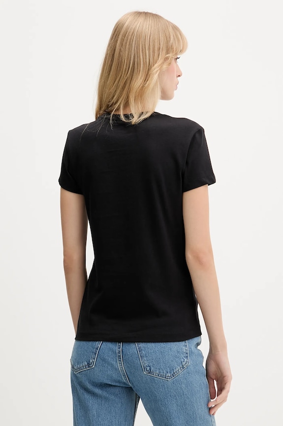 Oblečenie Bavlnené tričko Karl Lagerfeld Jeans A4W17002 čierna