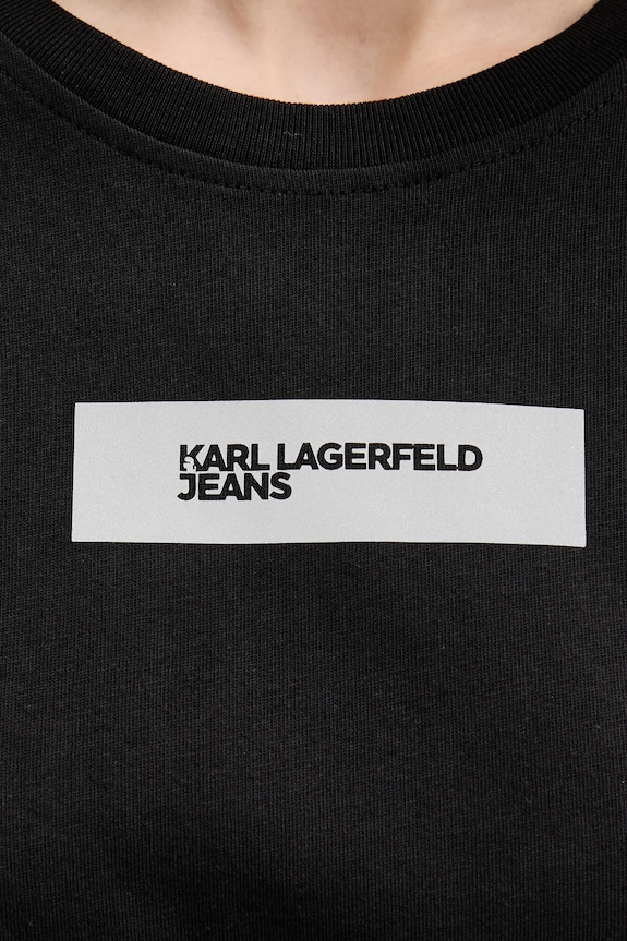 Bavlnené tričko Karl Lagerfeld Jeans A4W17002 čierna