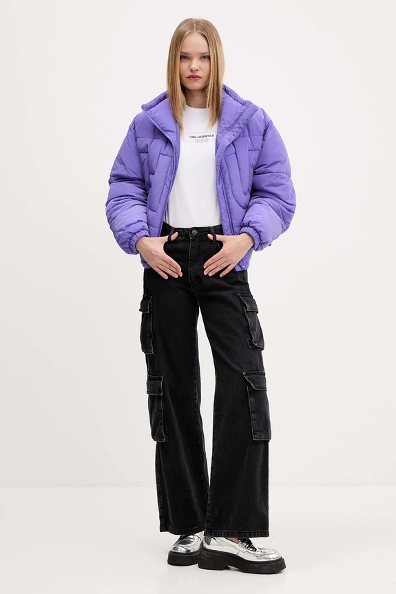Karl Lagerfeld Jeans t-shirt γυναικείος βαμβακερός A4W17003 λευκό SS26