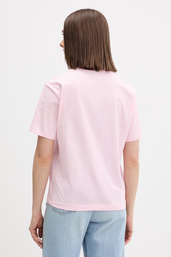Дрехи Karl Lagerfeld Jeans тениска дамска от памук A4W17003 розов